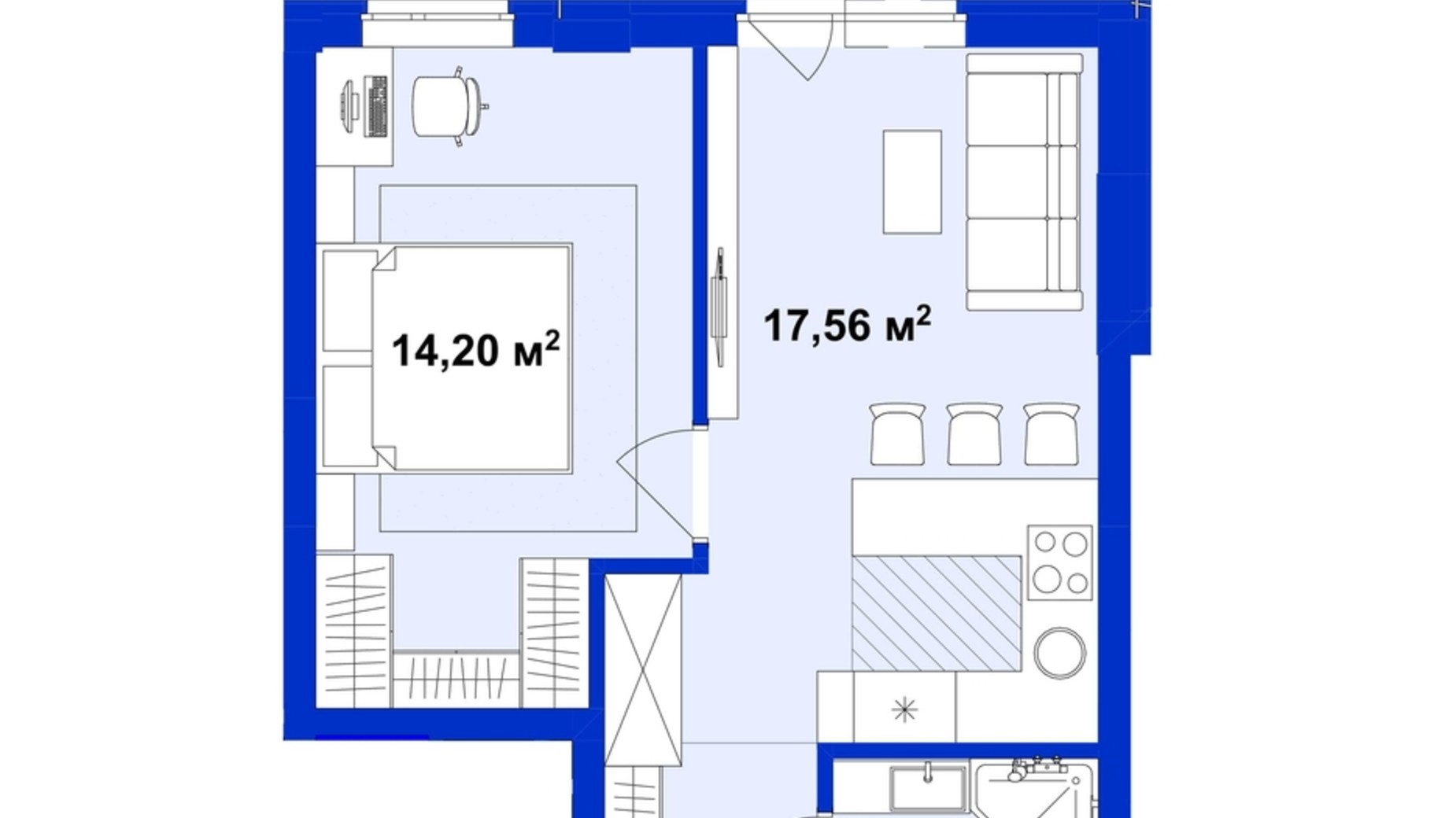 Планування торгової площі в ЖК Utlandia 2 95.67 м², фото 573609