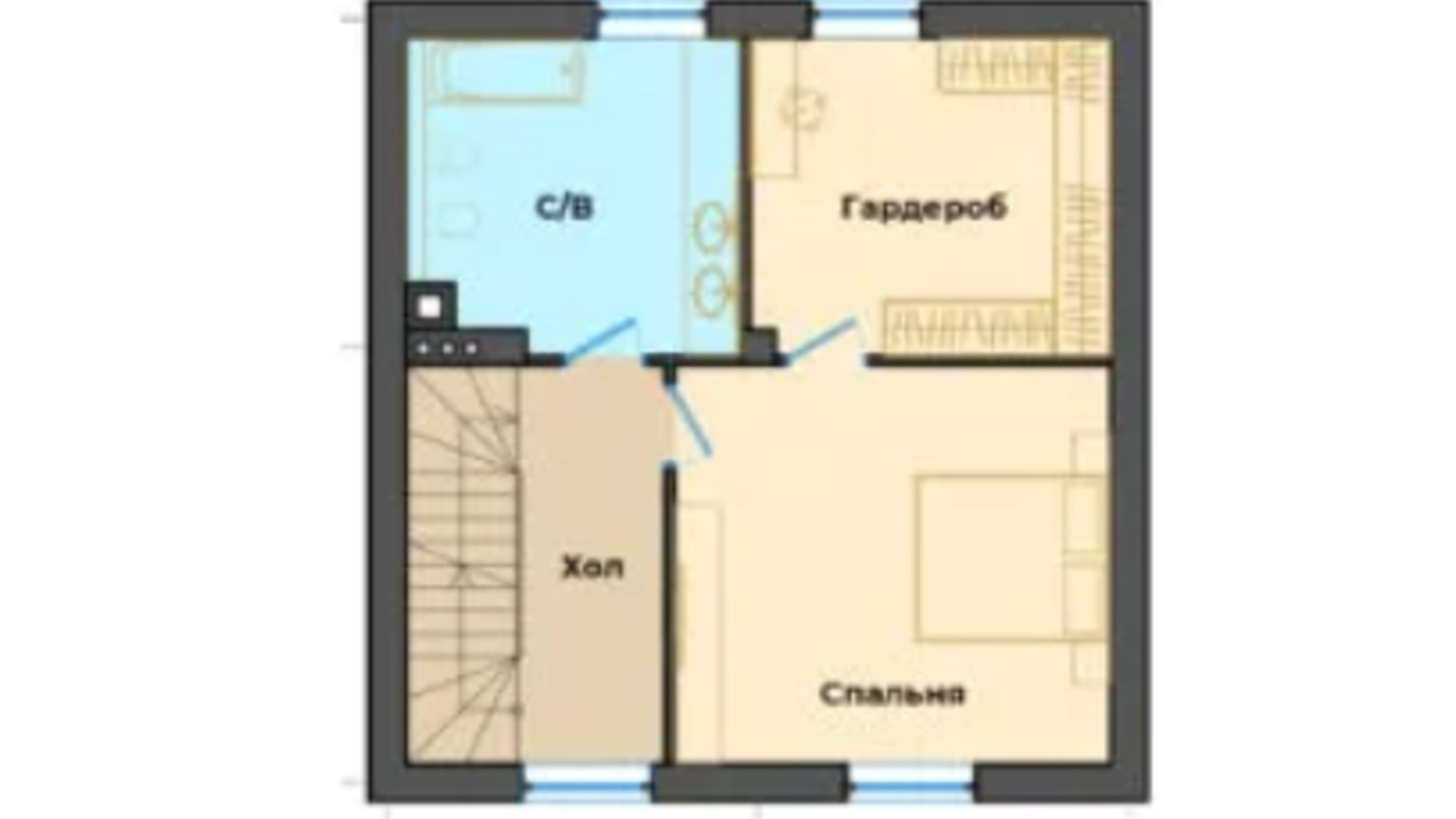 Планування таунхауса в Таунхаус Польський куточок 167.43 м², фото 574049