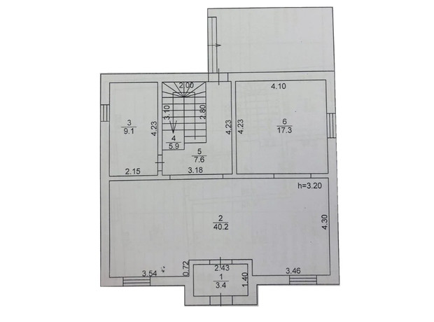 КГ Лелека: планировка 2-комнатной квартиры 163.6 м²