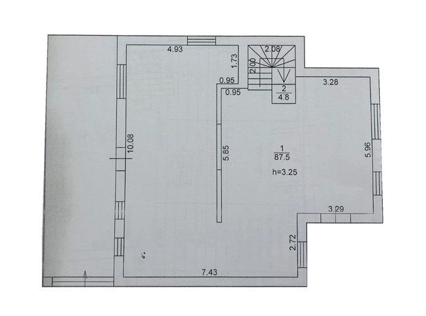 КГ Лелека: планировка 2-комнатной квартиры 190 м²