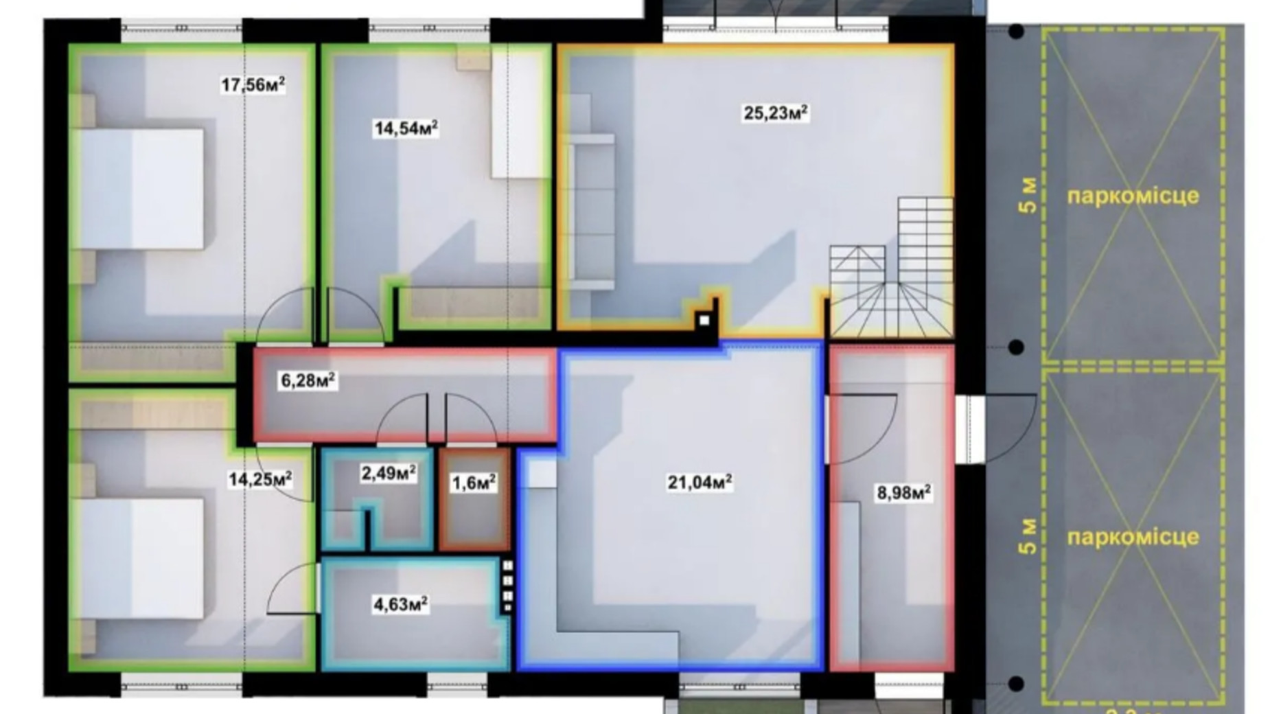 Планування котеджу в КМ Золота Підкова 160 м², фото 574470