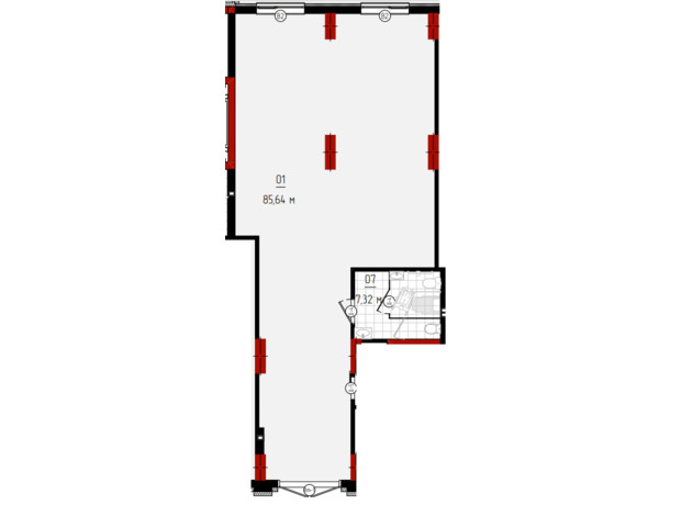 ЖК Квартал №5: планування приміщення 95.26 м²