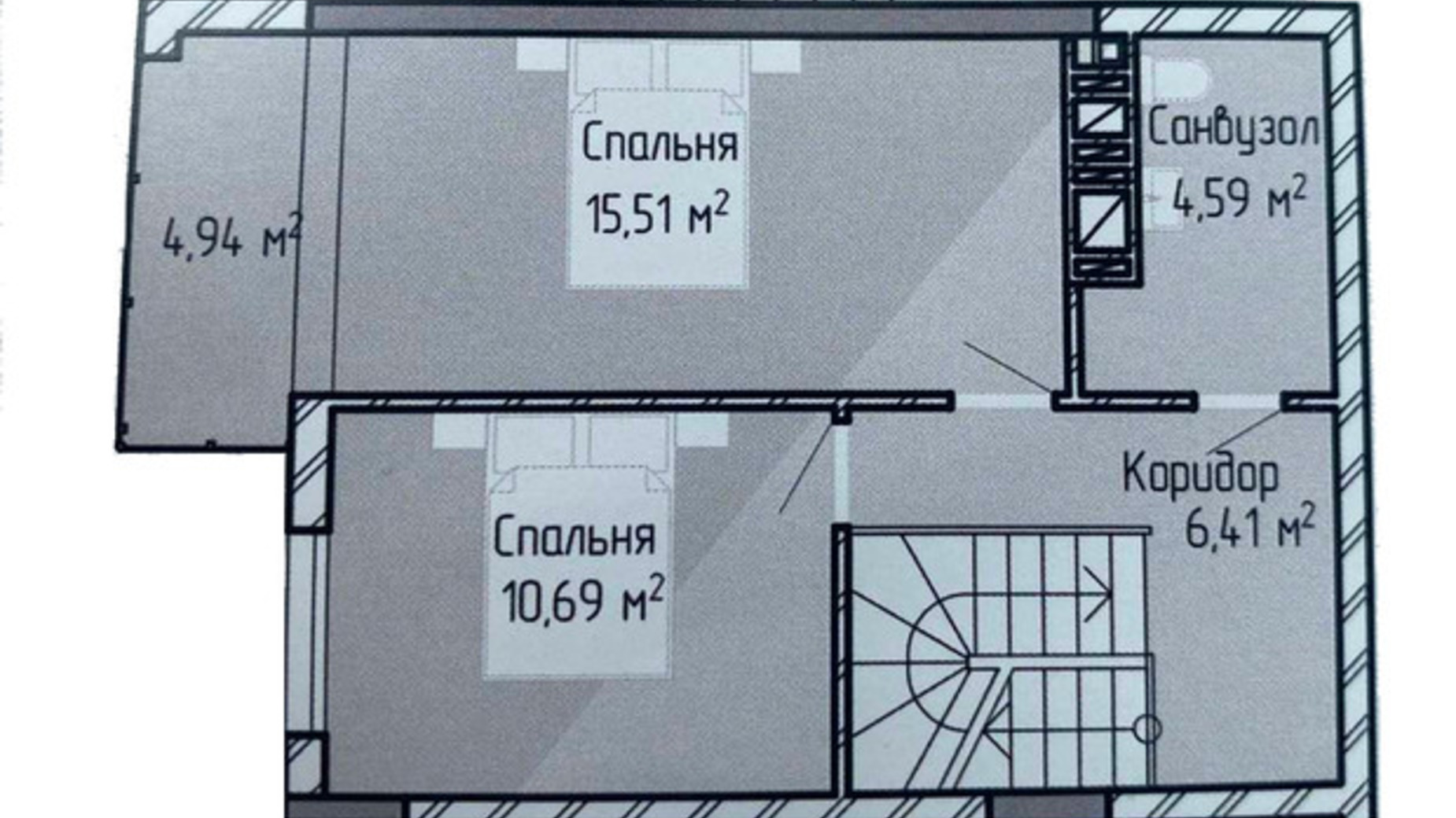 Планування багато­рівневої квартири в ЖБК Вербицького, 7 85.6 м², фото 575377