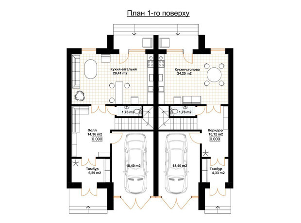 КГ Лищина: планировка 4-комнатной квартиры 190 м²