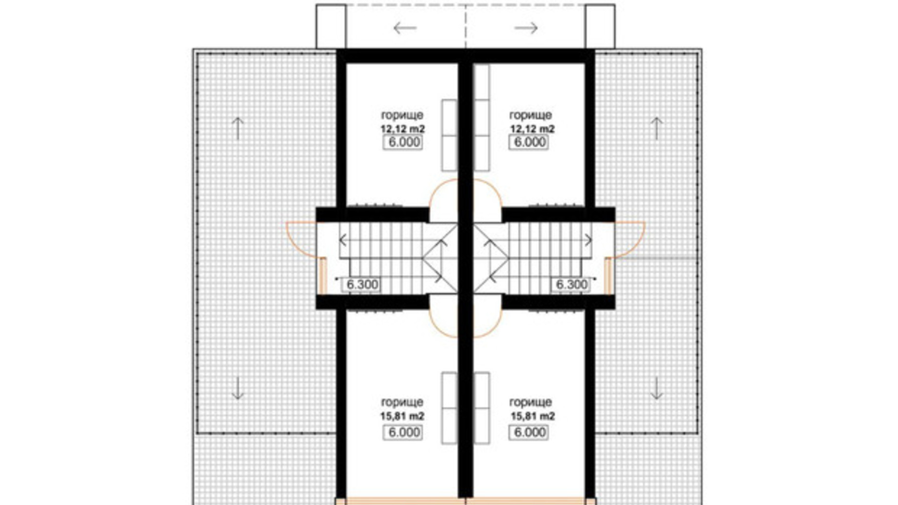 Планировка таунхауса в КГ Лищина 190 м², фото 575412