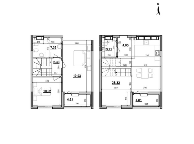 ЖК Maxima Residence: планировка 2-комнатной квартиры 97.06 м²