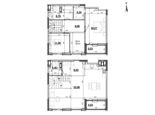 ЖК Maxima Residence: планировка 2-комнатной квартиры 130.18 м²