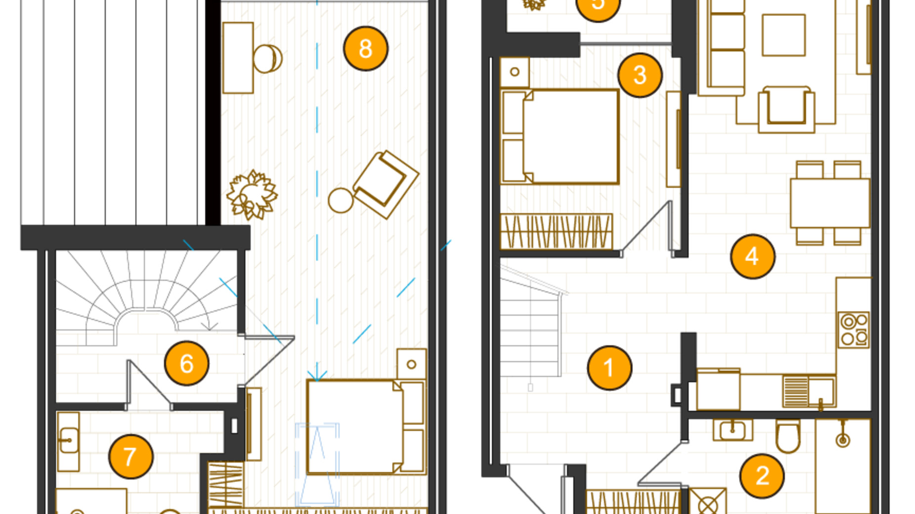 Планировка 2-комнатной квартиры в ЖК Royal Residence 93.9 м², фото 576221