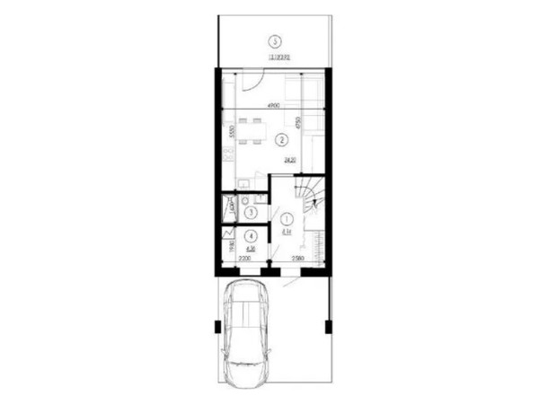 КМ Співоче озеро: планування 2-кімнатної квартири 121 м²