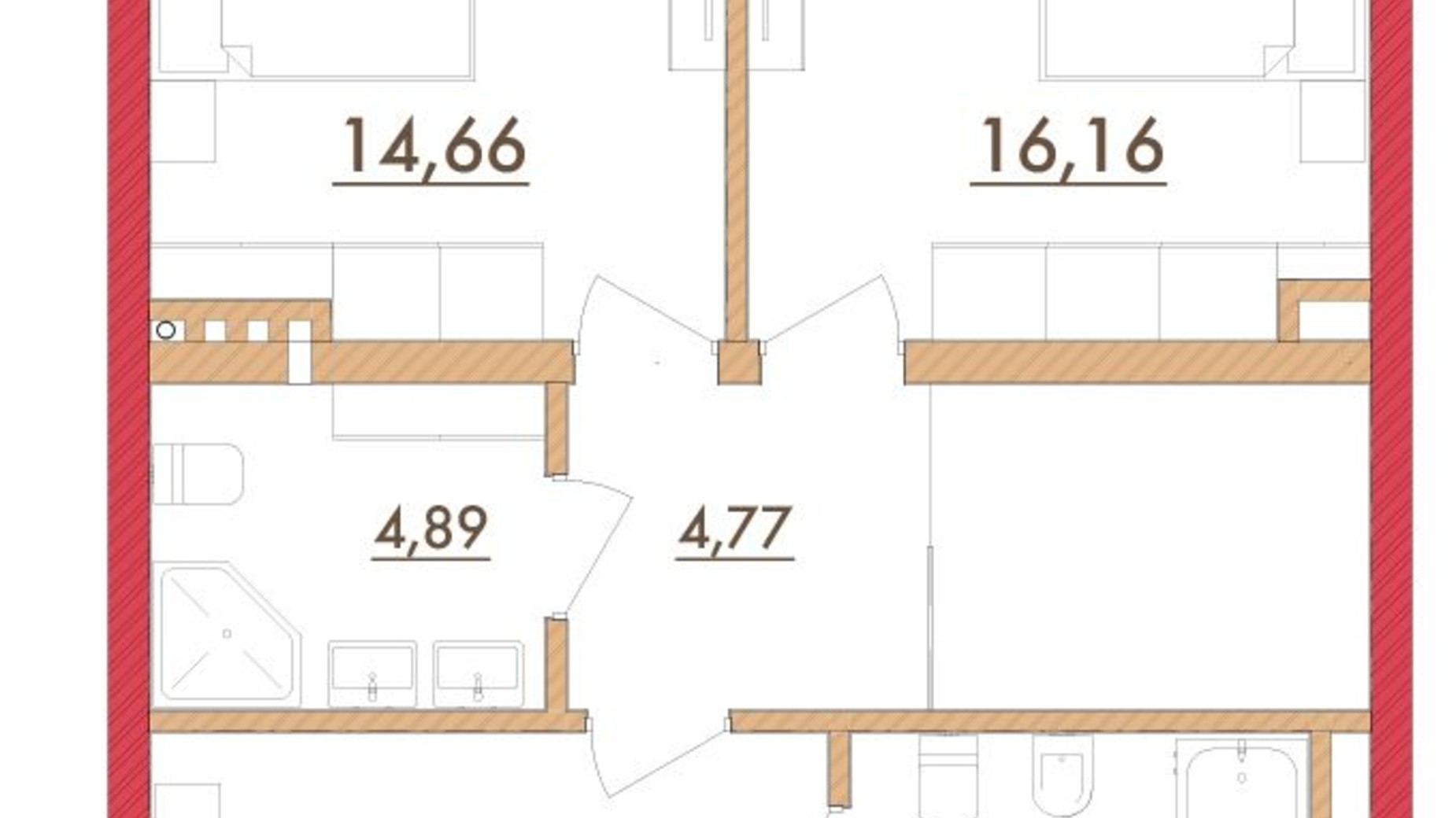 Планування таунхауса в Таунхаус Desna Residence-2 140 м², фото 576407