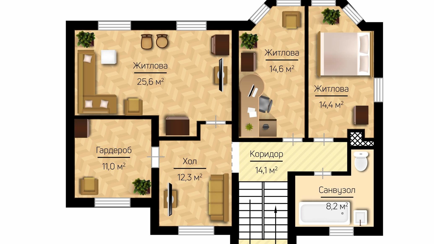 Планировка коттеджа в КГ Home Resort 193 м², фото 576589