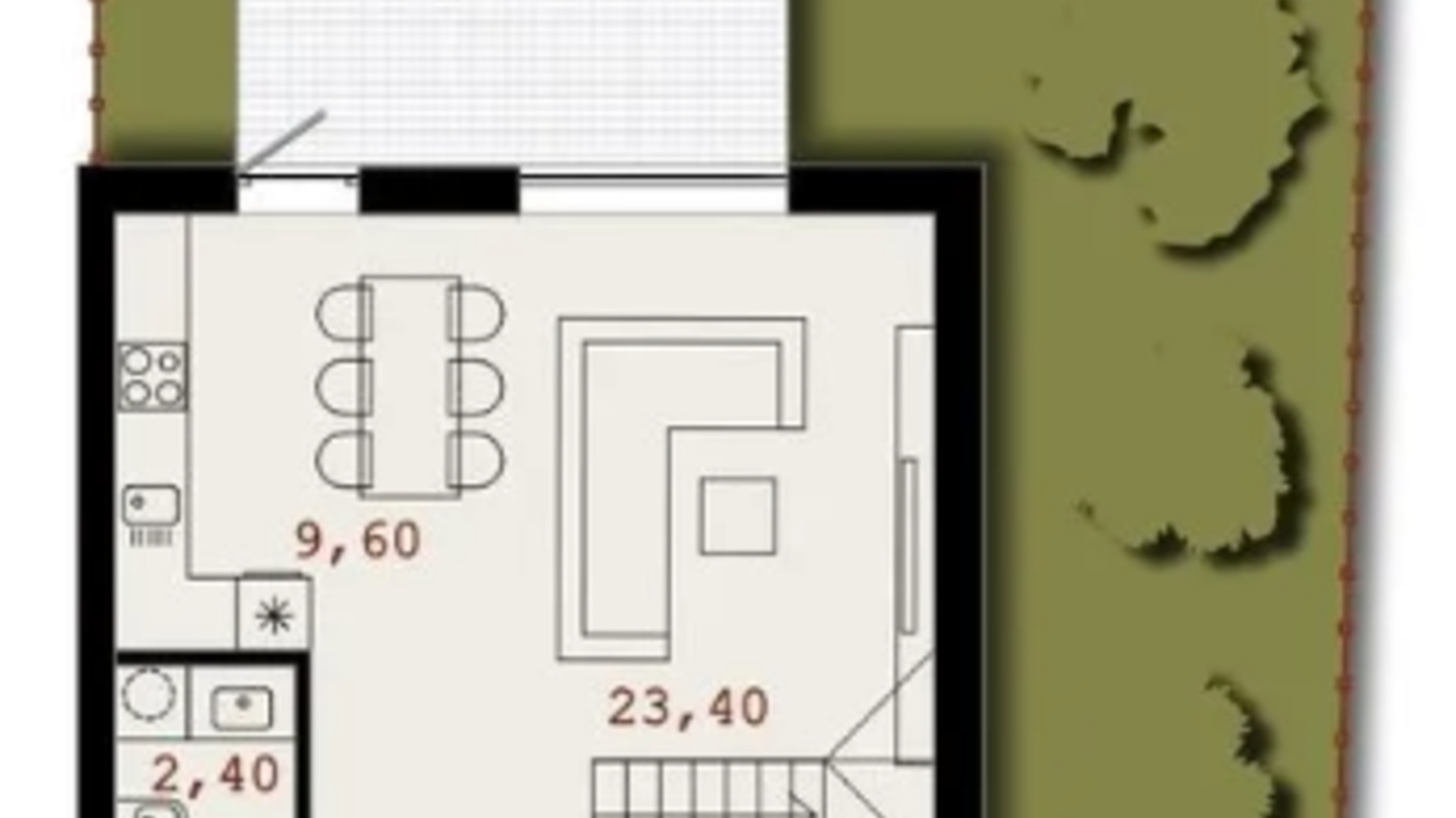 Планировка таунхауса в КГ Holland Park 93.5 м², фото 576618