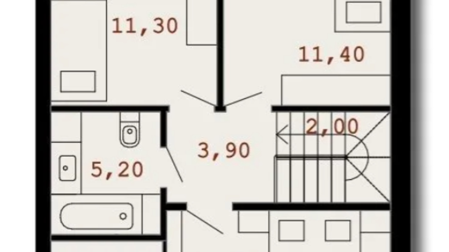 Планировка таунхауса в КГ Holland Park 93.5 м², фото 576620