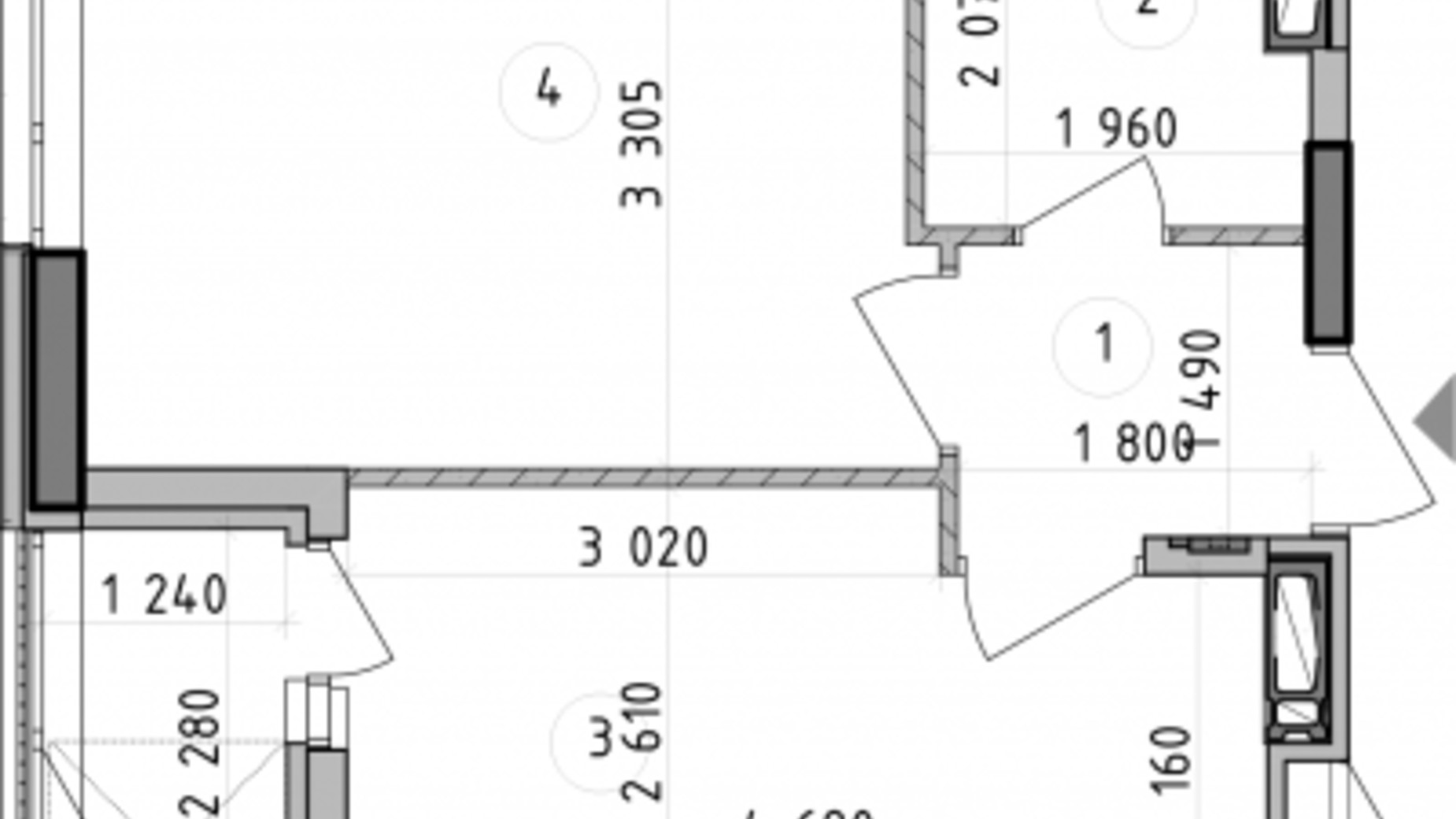 Планування 1-кімнатної квартири в ЖК Оптимісто 34.66 м², фото 576669