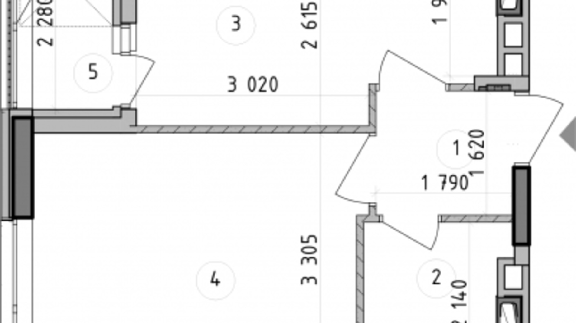 Планування 1-кімнатної квартири в ЖК Оптимісто 34.62 м², фото 576671