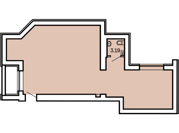 ЖК Kvartal: планування приміщення 70.35 м²