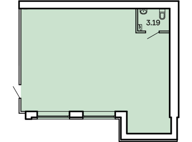 ЖК Kvartal: планування приміщення 72.49 м²