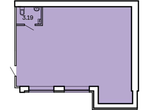 ЖК Kvartal: планування приміщення 72.6 м²