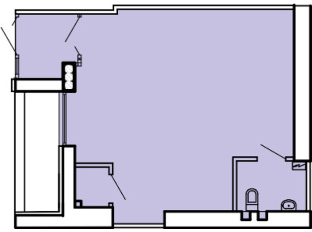 ЖК Kvartal: планировка помощения 56.26 м²