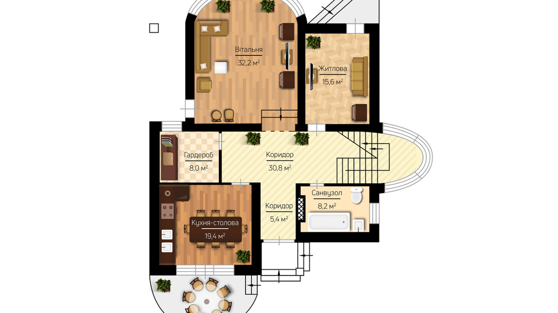 Планировка коттеджа в КГ Home Resort 229.4 м², фото 576952