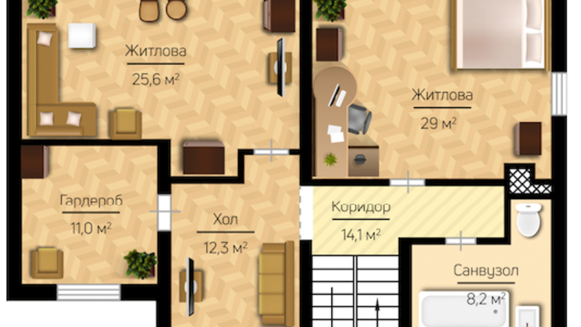 Планировка коттеджа в КГ Home Resort 199 м², фото 576968