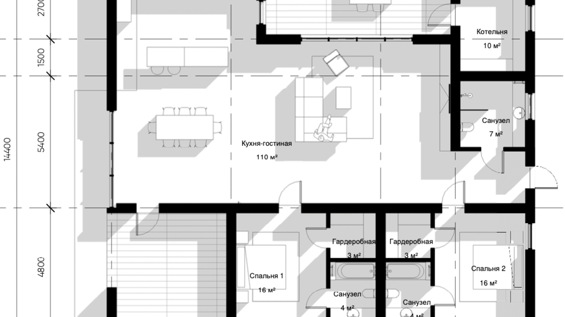 Планировка коттеджа в КГ Home Resort 181 м², фото 576984