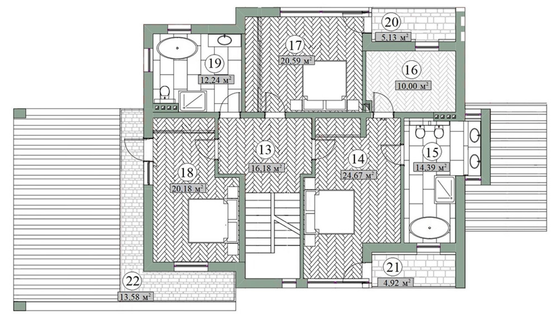 Планировка коттеджа в КГ Home Resort 274 м², фото 576995