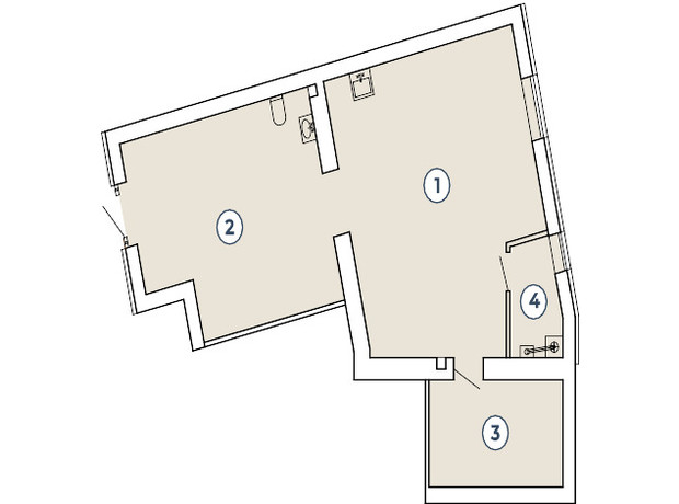 Клубный квартал Атмосфера: планировка помощения 79.87 м²