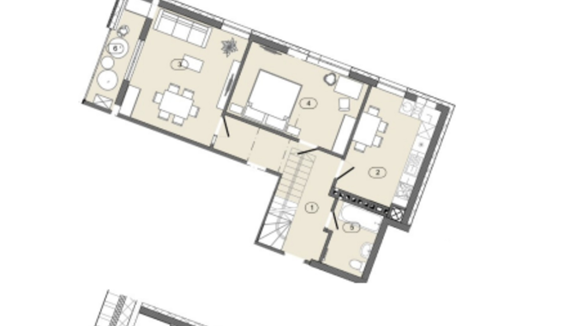 Планировка 2-комнатной квартиры в ЖК RedWood 87.32 м², фото 577142