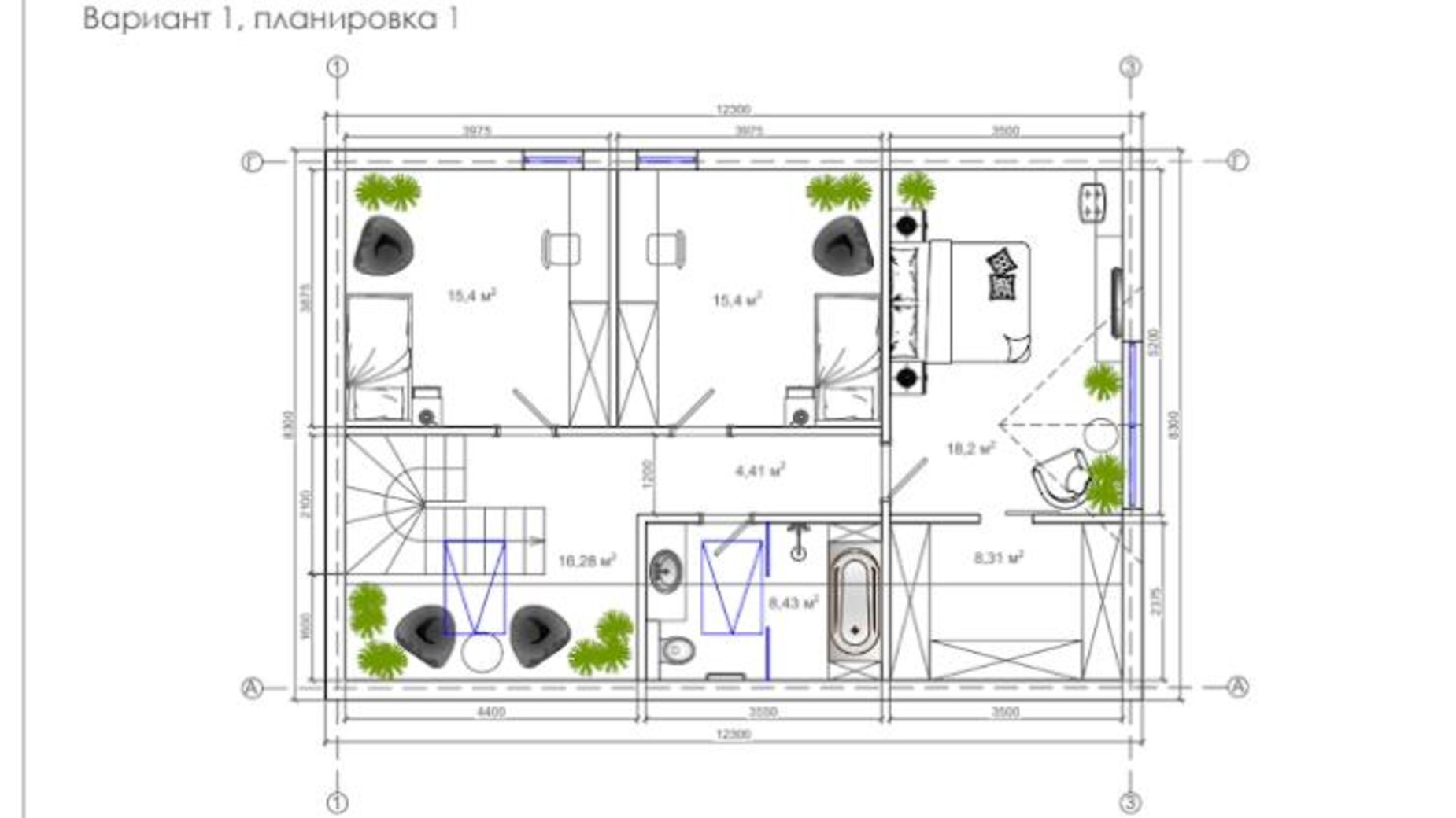 Планування котеджу в КМ Barvita 200 м², фото 577549