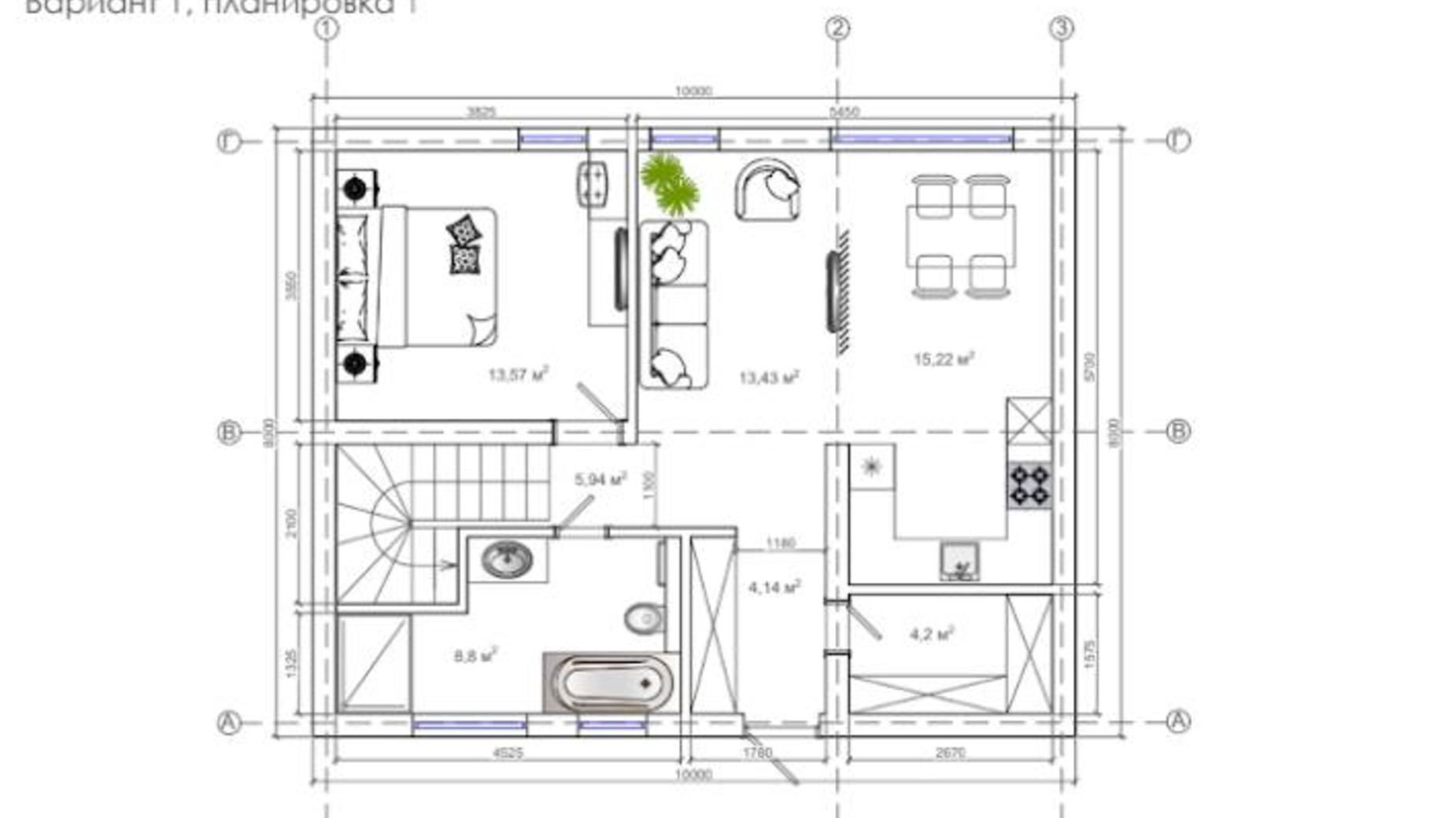 Планировка коттеджа в КГ Barvita 160 м², фото 577553