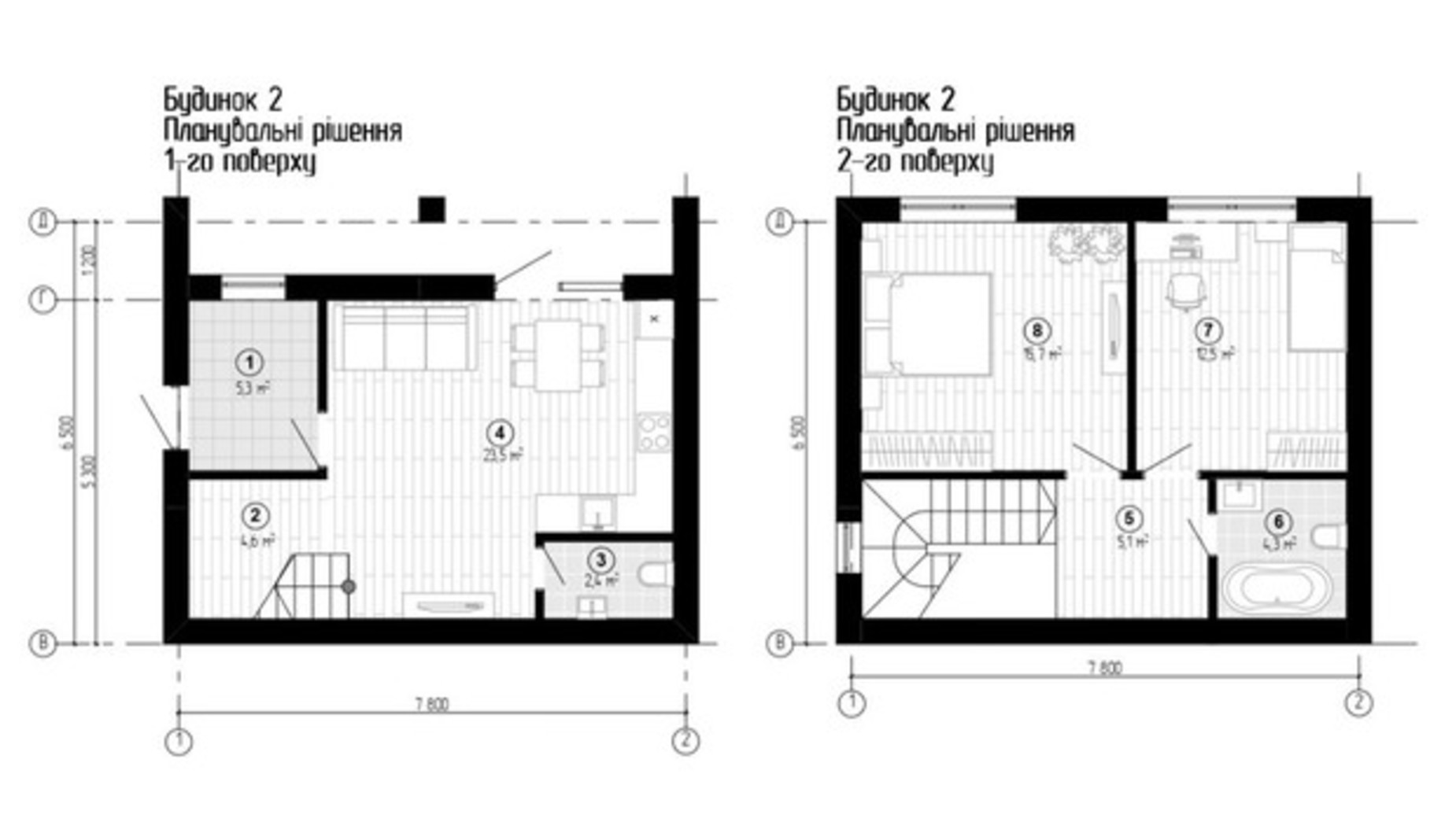 Планування таунхауса в Таунхаус Козирна Сімка 111 м², фото 578546