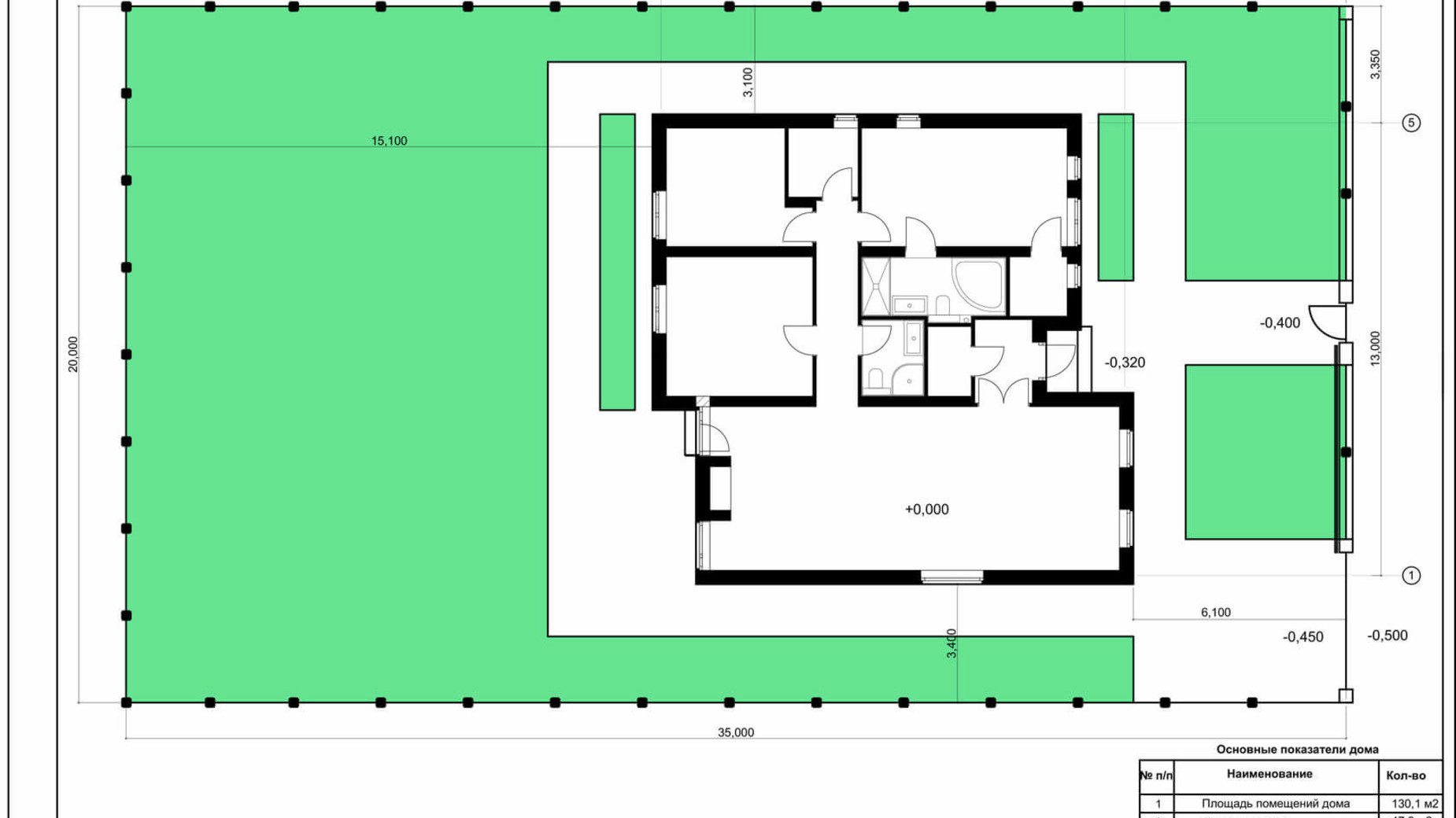 Планування котеджу в КМ Міжріччя 130 м², фото 579472