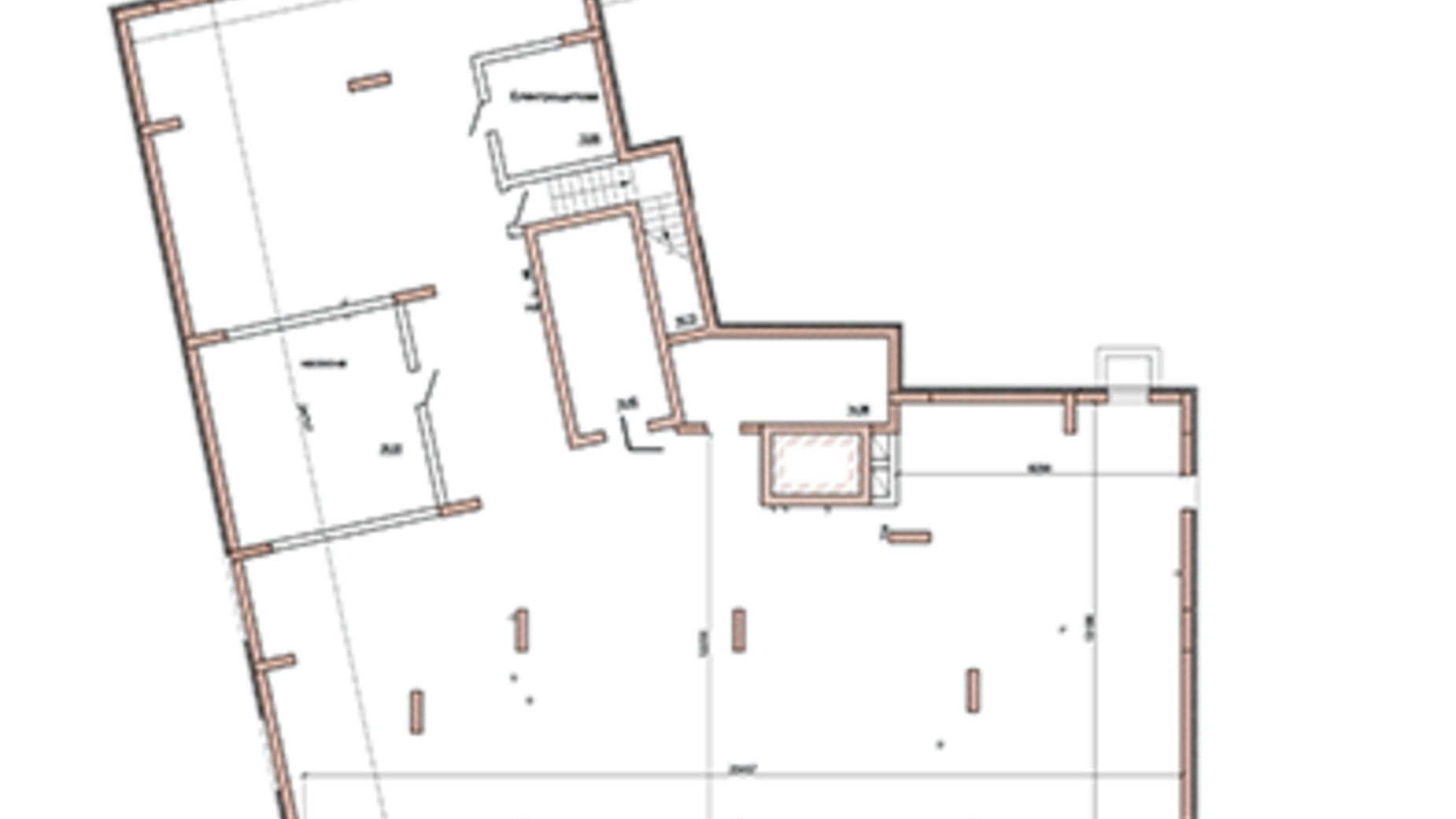 Планування торгової площі в ЖК Centr City 35.35 м², фото 579664