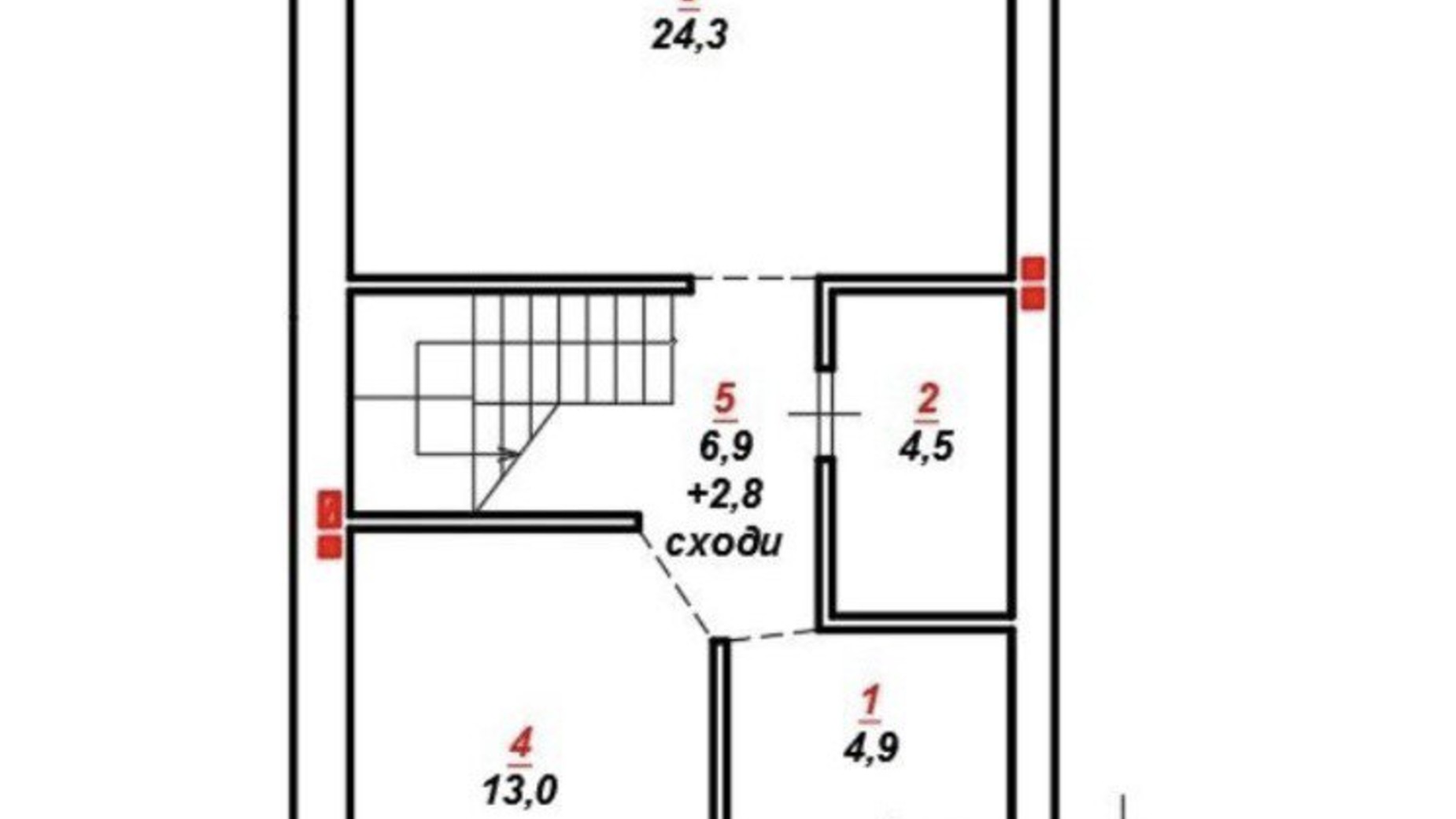 Планировка таунхауса в Таунхаус Атмосфера new format 116 м², фото 579791