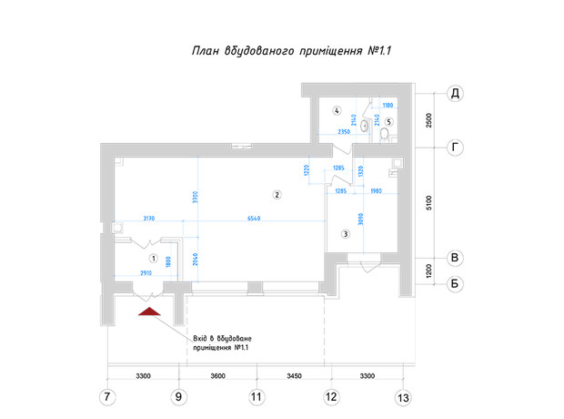 ЖК Світанок: планировка помощения 77.22 м²