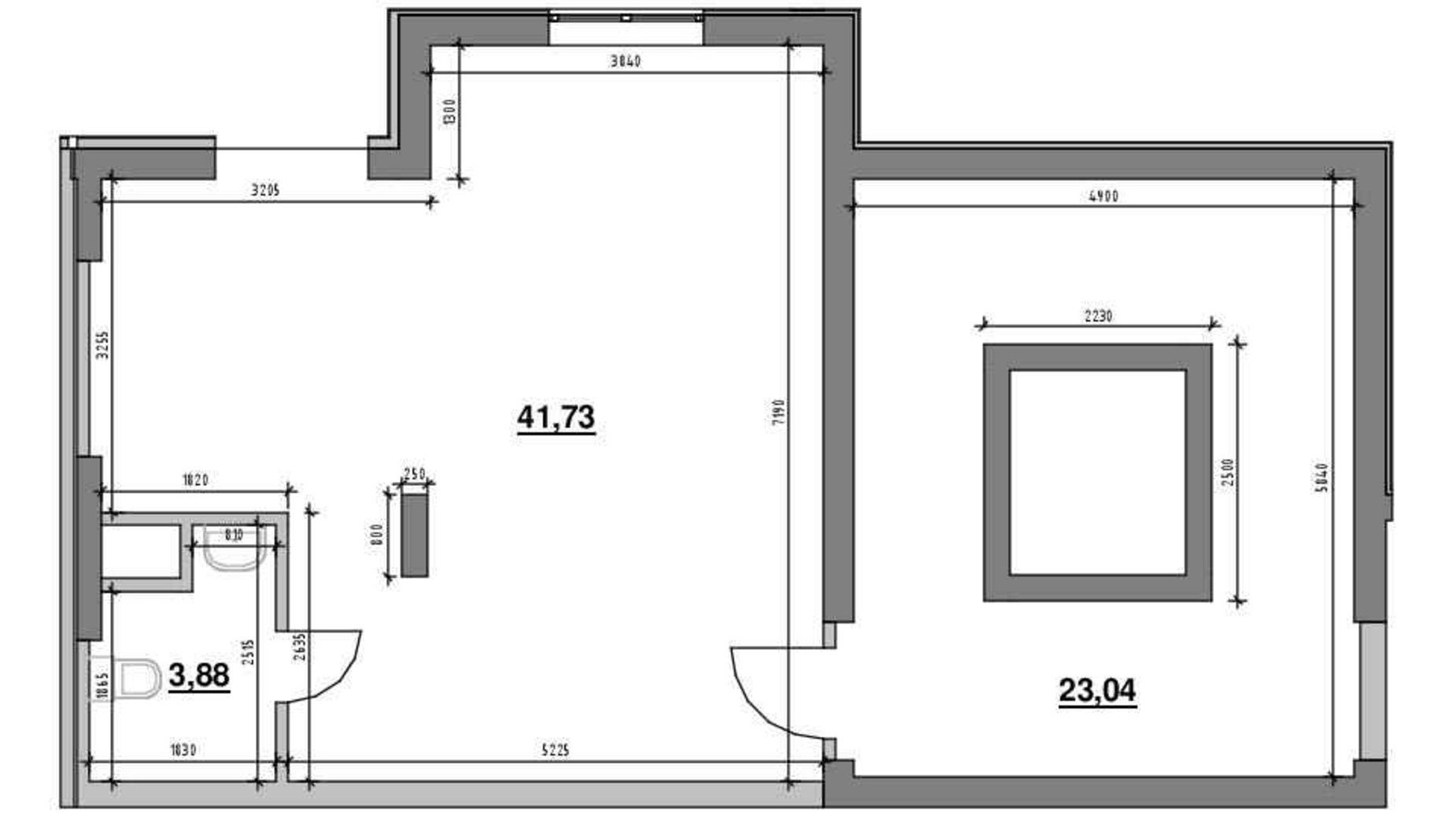 Планировка помещения в ЖК Америка 66.6 м², фото 580144
