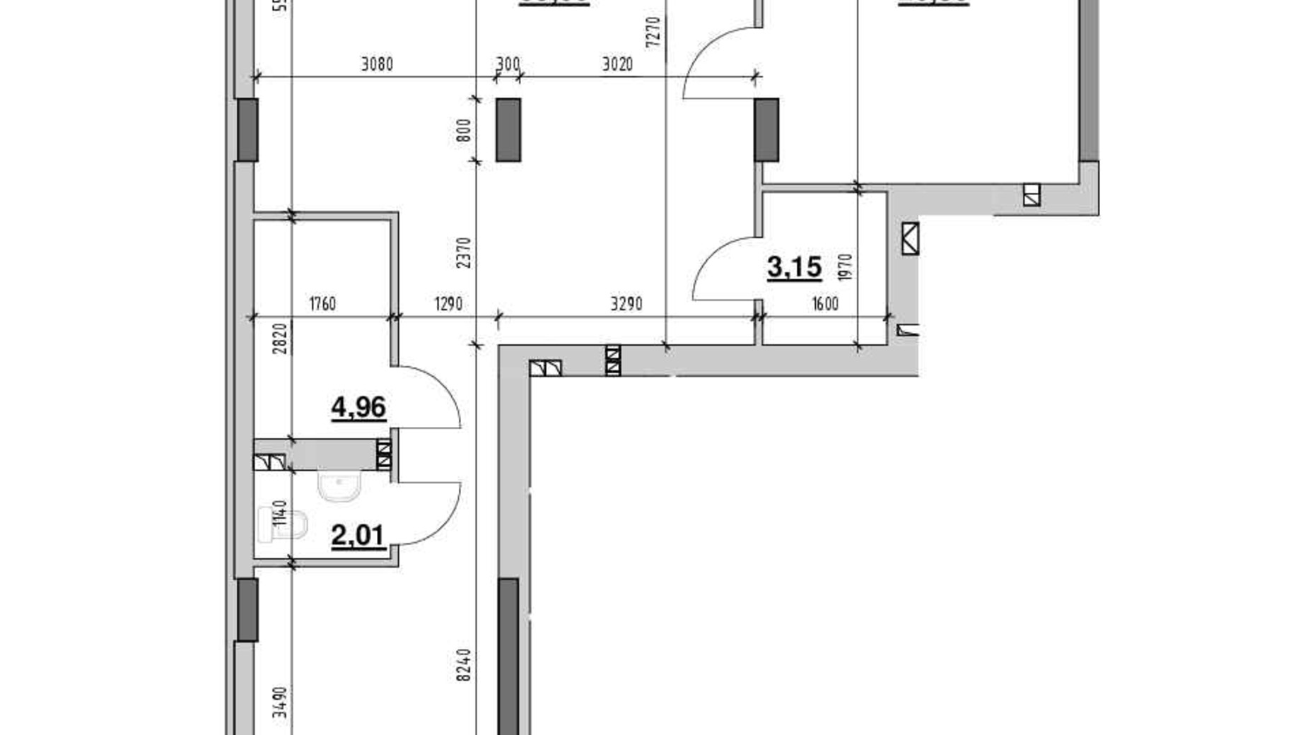 Планування приміщення в ЖК Ріел Сіті 94.87 м², фото 580179