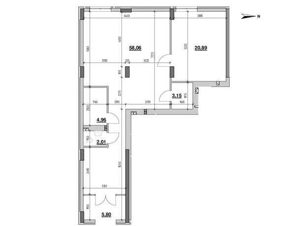 ЖК Ріел Сіті: планування приміщення 94.87 м²