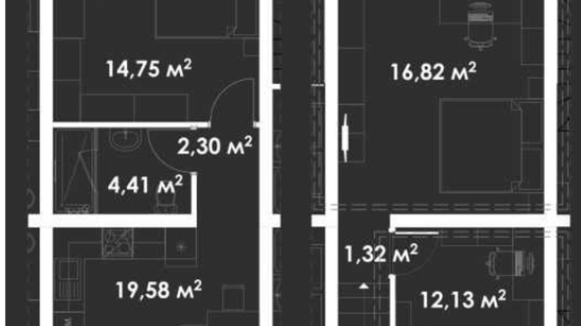 Планировка таунхауса в Таунхаус StarTHouse 72 м², фото 580273