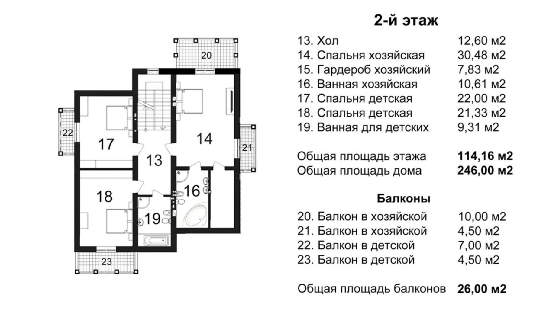 Планування котеджу в КМ Золоче Клуб 246 м², фото 580458