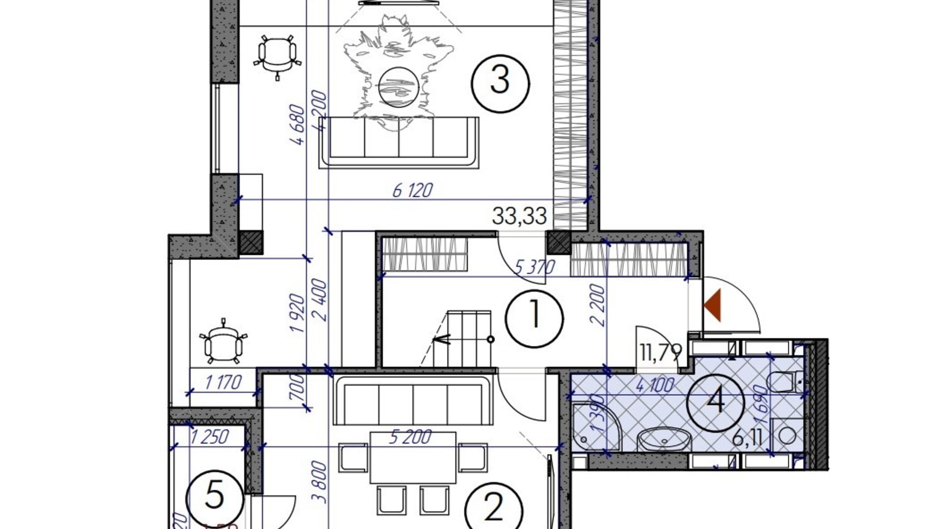 Планировка много­уровневой квартиры в ЖК Саванна сити 137.89 м², фото 580713