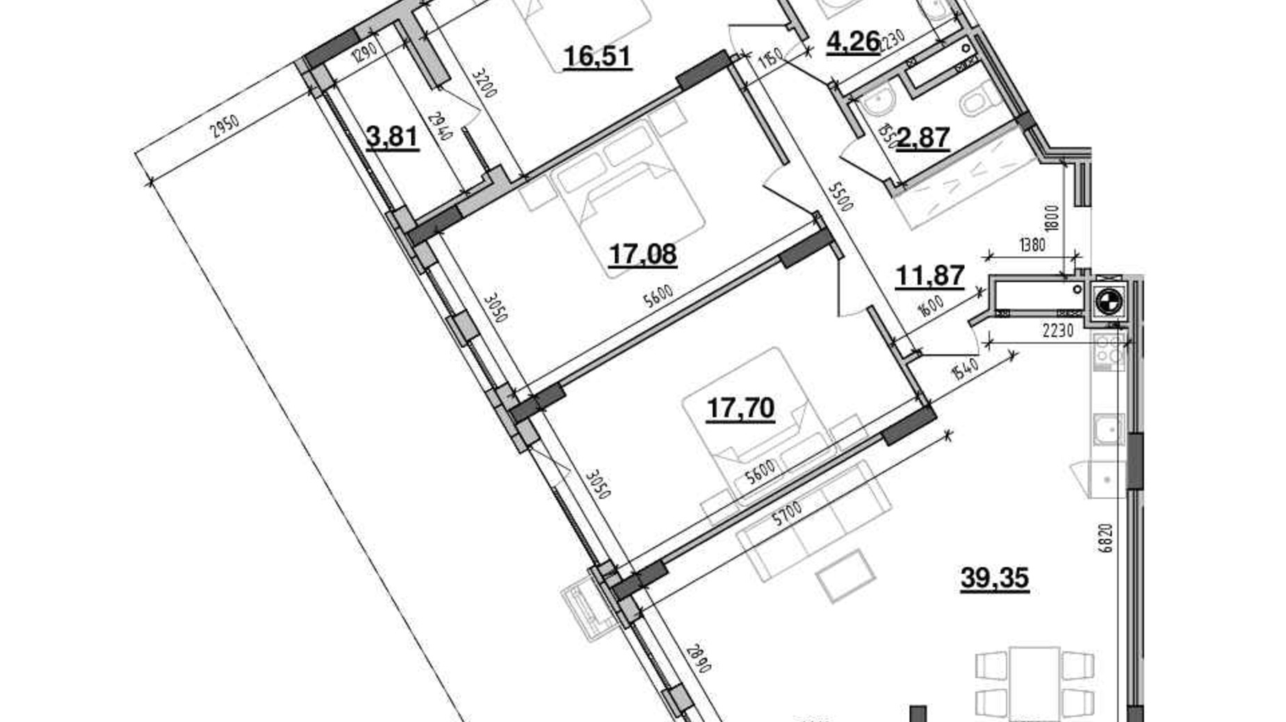 Планировка 2-комнатной квартиры в ЖК Містечко Підзамче 139.1 м², фото 580747