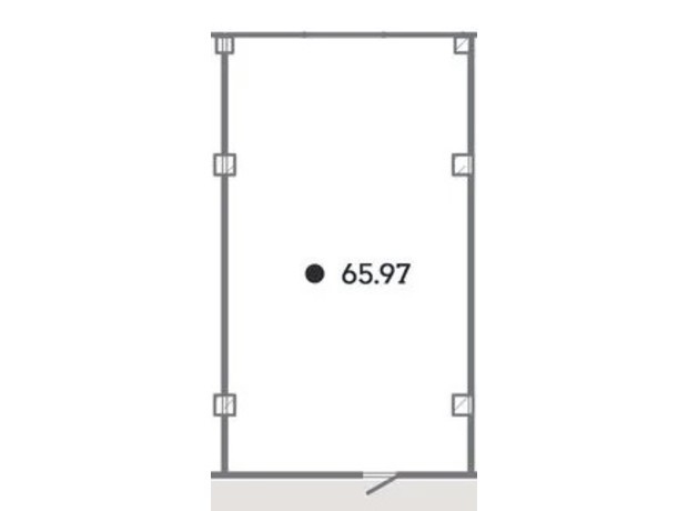 Офис-центр Business City: планировка помощения 65.97 м²