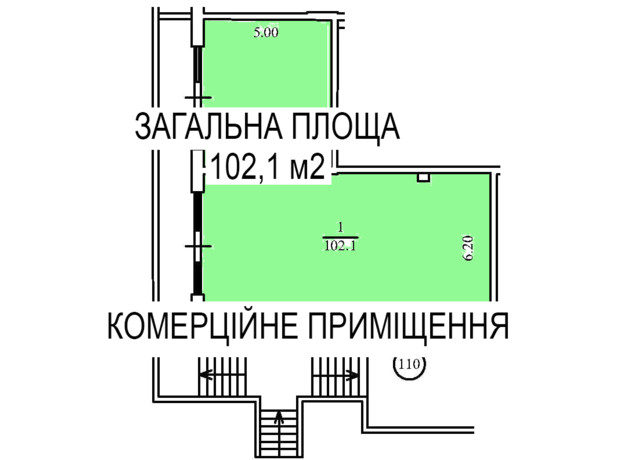 КБ Liberty Residence: планування приміщення 102.1 м²