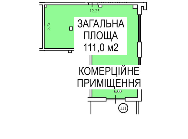 КД Liberty Residence: планировка помощения 111 м²