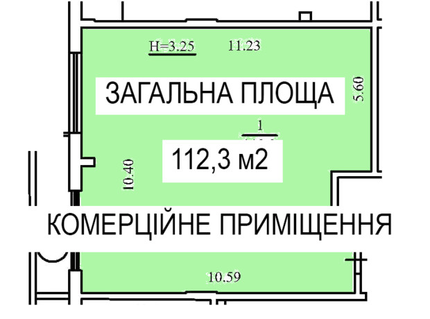 КБ Liberty Residence: планування приміщення 112.3 м²
