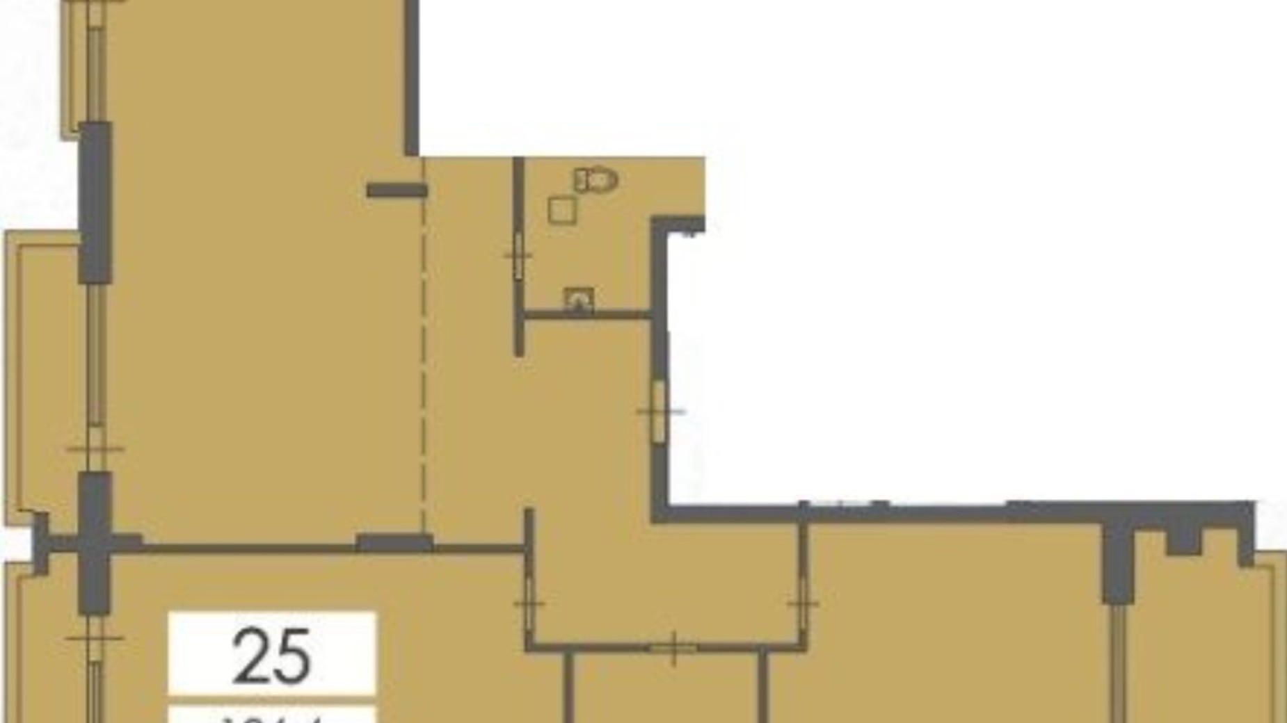 Планування 3-кімнатної квартири в КБ Liberty Residence 186.6 м², фото 581824