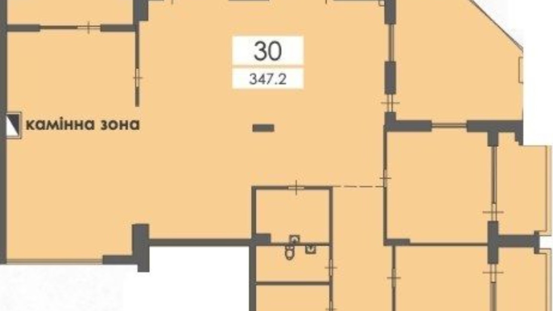 Планировка 5-комнатной квартиры в КД Liberty Residence 347.2 м², фото 581825