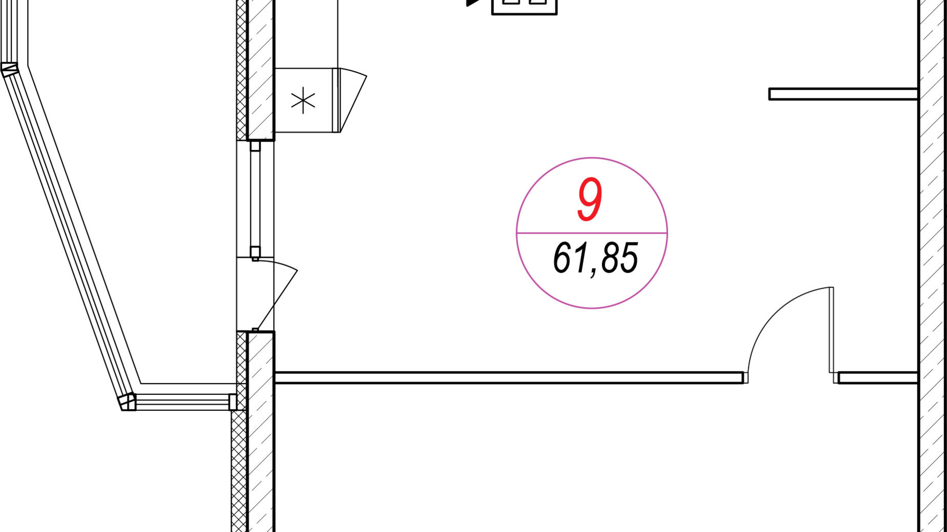 Планировка 2-комнатной квартиры в ЖК Удобный 63.63 м², фото 582554